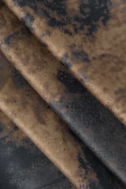 MICAS Skirts-Tie Dye Asymmetric Ruffle Hem Skirt CARAMEL