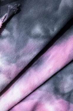 MICAS Shorts-Tie Dye Fringe Shorts BLUE