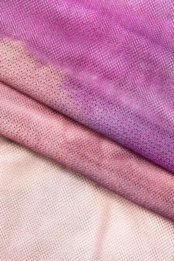 MICAS Bodysuits-Tie Dye Long Sleeve Mesh Bodysuit MULTICOLOR