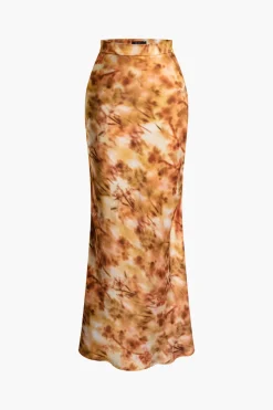 MICAS Skirts-Tie Dye Maxi Skirt MULTICOLOR