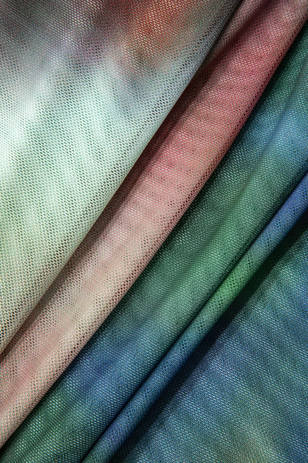 MICAS Maxi Dresses-Tie Dye Mesh Backless Asymmetric Cowl Neck Maxi Dress MULTICOLOR