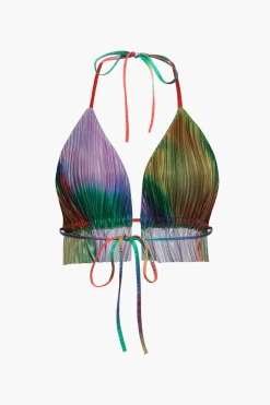 MICAS Pant Sets|Vacation Sets-Tie Dye Plisse Halter Top And Pants Set MULTICOLOR