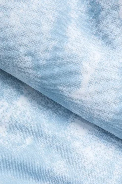 MICAS Outerwear|Outerwear-Tie Dye Print Padded Pocket Long-Sleeve Puffer BABY BLUE