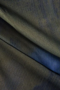 MICAS Midi Dresses-Tie Dye Print Ruched Midi Dress BROWN