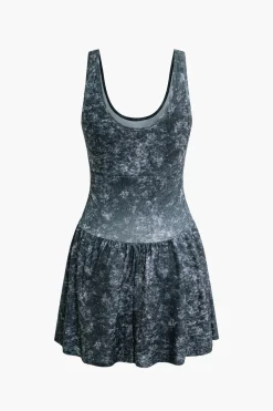 MICAS Mini Dresses-Tie Dye Print Tank Mini Dress