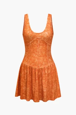 MICAS Mini Dresses-Tie Dye Print Tank Mini Dress