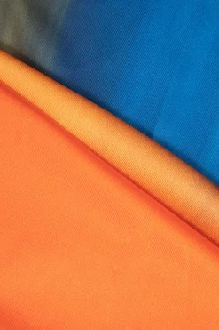 MICAS Maxi Dresses-Tie Dye Print V-neck Ruched Maxi Dress MULTICOLOR