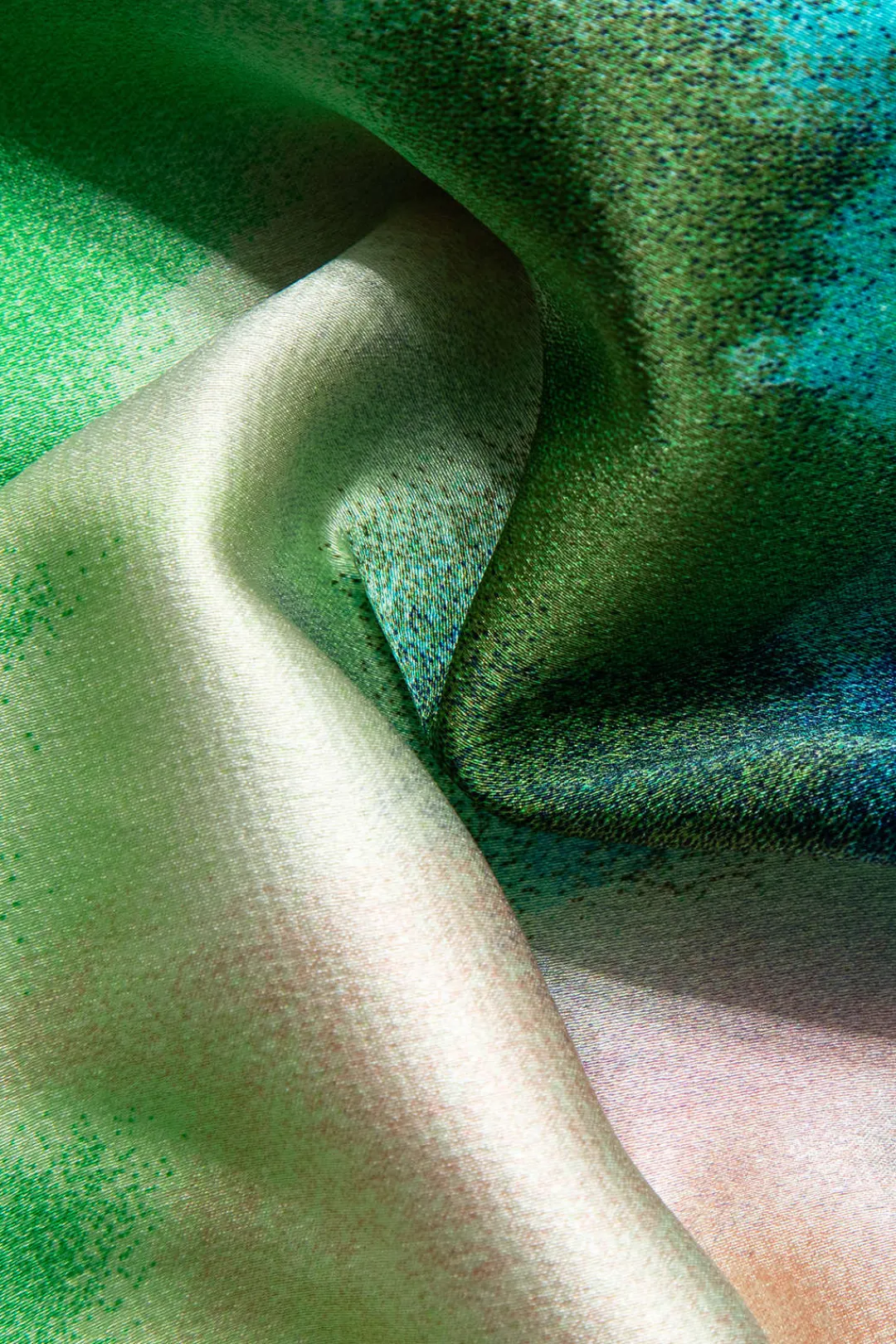 MICAS Skirts-Tie Dye Twist Split Midi Skirt Contrast Color