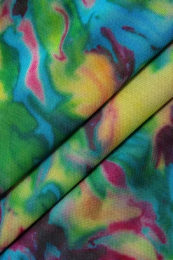 MICAS Mini Dresses-Tie Dye V-neck Halter Backless Mini Dress MULTICOLOR