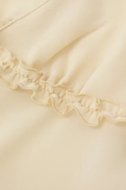 MICAS Tank Tops & Cami-Tie Front Sheer Ruffle Cami Top