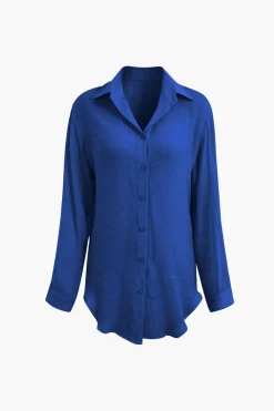 MICAS Pant Sets|Vacation Sets-Tie Front Shirt And Wide Leg Pants Set