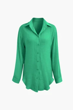 MICAS Pant Sets|Vacation Sets-Tie Front Shirt And Wide Leg Pants Set