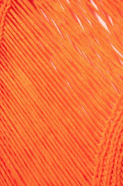 MICAS Knitwear|Knit Dresses-Tie Halter V-neck Backless Distressed Ladder Knit Maxi Dress