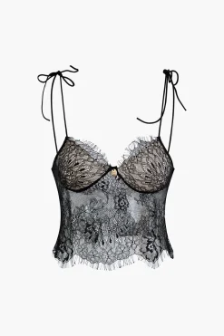 MICAS Tank Tops & Cami-Tie Lace Cami Top