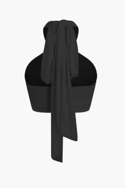 MICAS Tank Tops & Cami-Tie-Back Cross Halter Tank Top