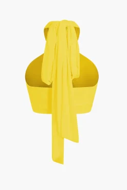 MICAS Tank Tops & Cami-Tie-Back Cross Halter Tank Top