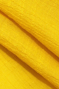 MICAS Short Sets-Tie-Front Crop Top And Shorts Set LEMON