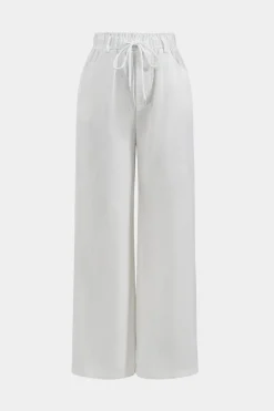 MICAS Pants-Tie-Up Wide Leg Trousers WHITE
