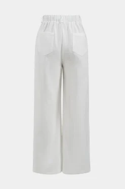 MICAS Pants-Tie-Up Wide Leg Trousers WHITE