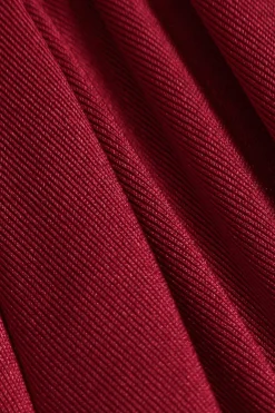 MICAS Mini Dresses-Tie-Up Backless Sleeveless Mini Dress BURGUNDY