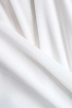 MICAS Long Sleeve Dresses|Midi Dresses-Tie-Up Lace-Up Midi Dress WHITE