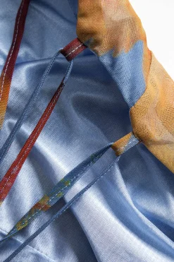 MICAS Maxi Dresses-Tropical Floral Print Mesh Backless Maxi Dress MULTICOLOR