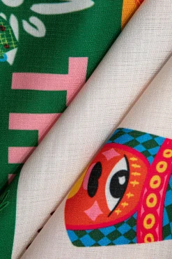 MICAS Mini Dresses-Tropical Print Belt Mini Dress MULTICOLOR