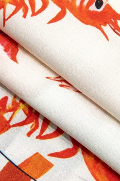 MICAS Pants-Tropical Print Drawstring Wide Leg Pants MULTICOLOR