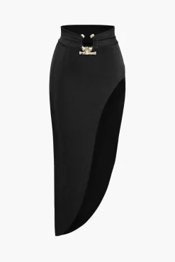 MICAS Skirt Sets|Vacation Sets-Tube Top And Asymmetric Slit Skirt Set