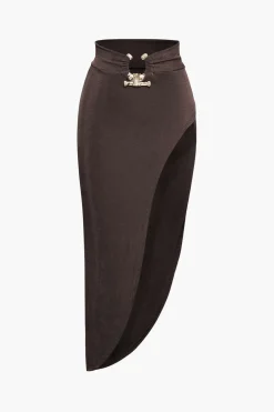 MICAS Skirt Sets|Vacation Sets-Tube Top And Asymmetric Slit Skirt Set