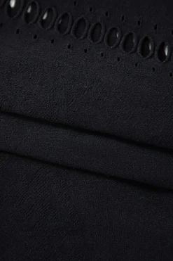 MICAS Long Sleeve Dresses|Mini Dresses-Turtleneck Cut Out Long Sleeve Mini Dress BLACK