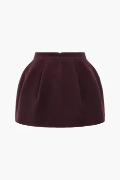 MICAS Skirts-Tweed High Waist Ruched Skirt