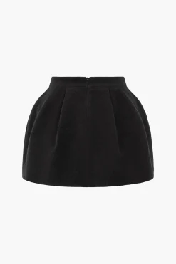 MICAS Skirts-Tweed High Waist Ruched Skirt