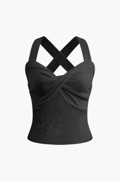 MICAS Tank Tops & Cami-Twist Cross Tank Top