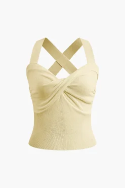 MICAS Tank Tops & Cami-Twist Cross Tank Top
