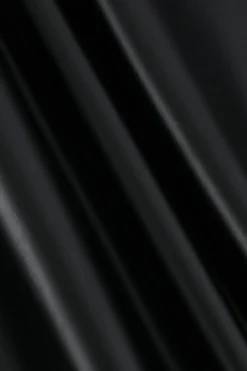 MICAS Long Sleeve Tops|Long Sleeves Tops-Twist Hem Faux Leather Long Sleeve Top BLACK