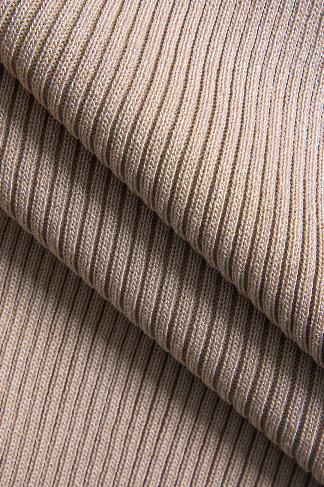 MICAS Skirt Sets-Twist Knot V-Neck Long-Sleeve Top And Side Slit Skirt Set KHAKI