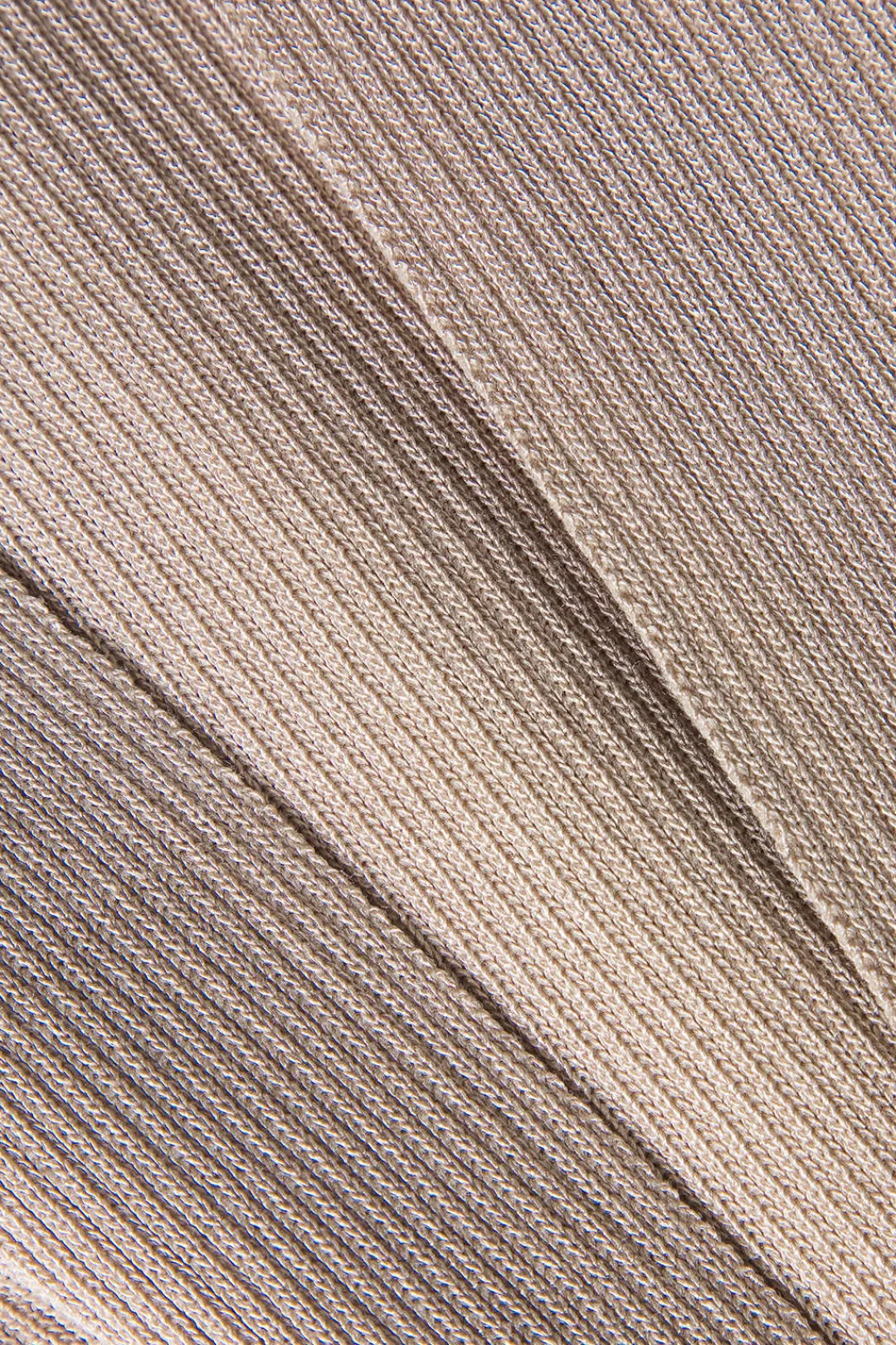 MICAS Skirt Sets-Twist Knot V-Neck Long-Sleeve Top And Side Slit Skirt Set KHAKI