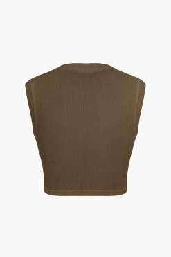 MICAS Tank Tops & Cami-Twist Knot V-Neck Tank Top