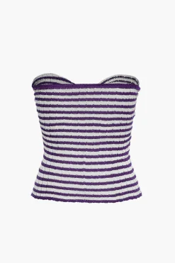 MICAS Tube Tops-Twisted Front Knitted Top