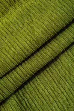 MICAS Maxi Dresses-U-Ring Detail Halter Slit Backless Maxi Dress GREEN