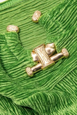 MICAS Swimwear-U-ring Front Tie Halter 3-Piece Set GREEN