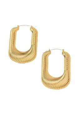 MICAS Earrings|Accessories-U-shaped Hoop Earrings GOLD
