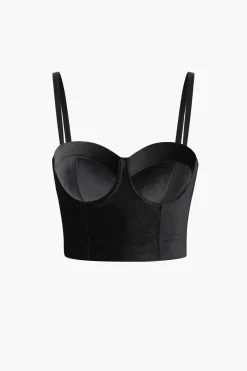 MICAS Corset & Bustier Tops|Tank Tops & Cami-Velvet Bustier Cami Top
