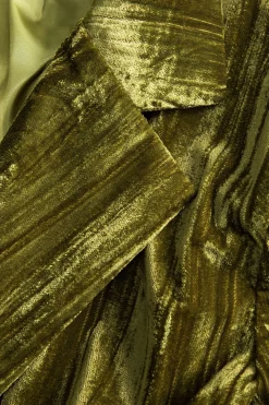 MICAS Outerwear|Outerwear-Velvet Tie-Up Pocket Long Sleeve Jacket OLIVE