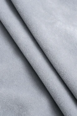 MICAS Pant Sets-Velvet Zipper Top And Wide Leg Pants Set GRAY MELANGE