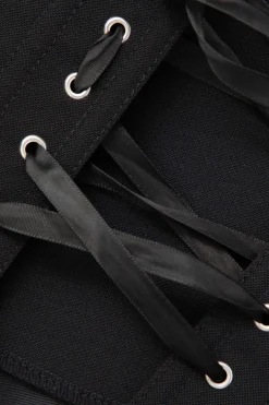 MICAS Tube Tops|Corset & Bustier Tops-V-Hem Tie Back Corset Corset Top