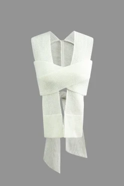 MICAS Knitwear|Knit Tops-V-neck Cross Knot Back Knit Top