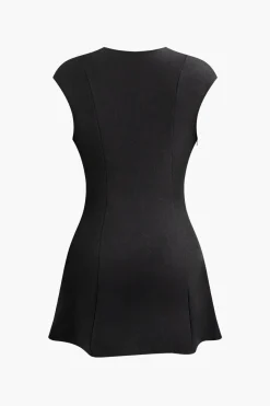 MICAS Mini Dresses-V-neck Mini Dress