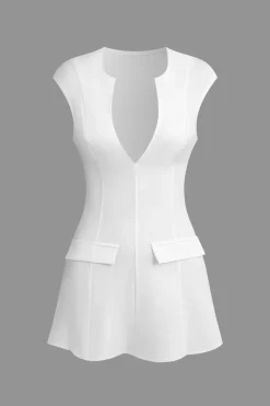 MICAS Mini Dresses-V-neck Mini Dress